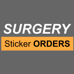 Surgery Sticker Orders