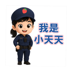 Q版小天天草莓警察1（阿嬤送給小天天系列）