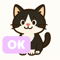 Cute Bicolor Cat Stickers