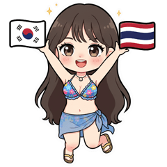 สาวชายหาดซันนี่ ชีวิตประจำวัน เกาหลี&ไทย