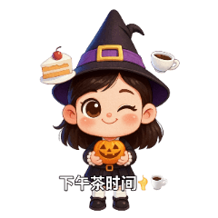 Sweet and cute little witch