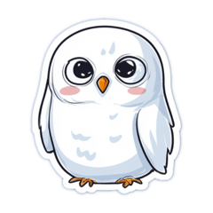 白色的貓頭鷹owl