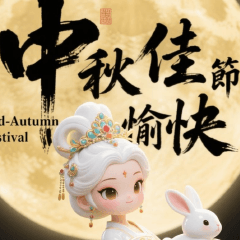 中秋佳節多風格質感海報大字問候祝福貼圖01