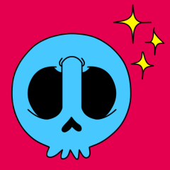 Moving. 071-2 Blinking skeletons Sticker