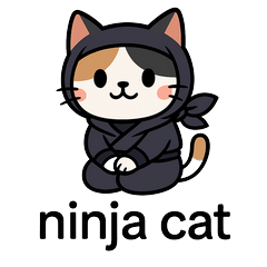 ninja calico cat stickers