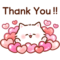 ハートがいっぱい♡ふわふわにゃんこ