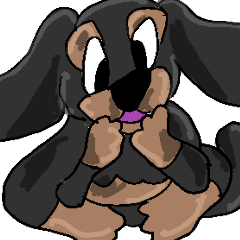 Business-use Dachshund stamp.