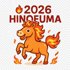 2026 Hinoeuma (Fire Horse) Sticke