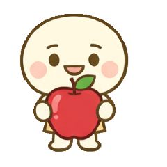 しろだんごと果物と野菜のスタンプ