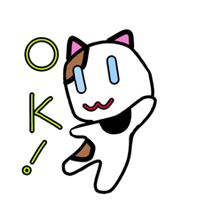 Roughly drawn cat.Simple