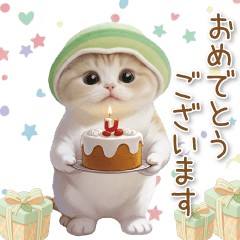 スコティッシュ猫 メロン帽 思いやり 敬語