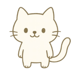 simple white cat sticker8
