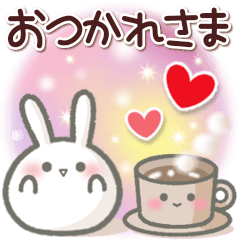 めっちゃちっちゃい♡もちうさスタンプ