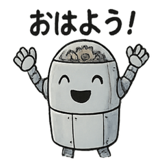 Cheery Robot Everyday Stickers