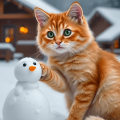 popup-brown tiger neko winter