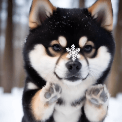 black shiba popup winter