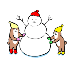 ぶぶちよスタンプ　冬