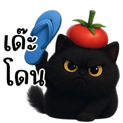 Mischievous black cat tomato (BIG)