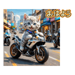 [Moving] A cat who loves motorcycles