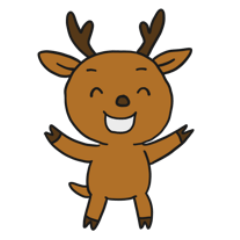 鹿　イラスト　01 *asachi