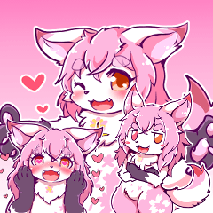 桜狐マロマロのスタンプ