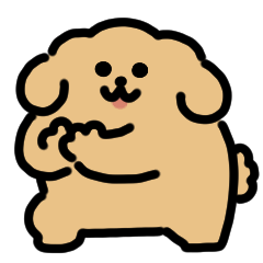 にっこりプードルのダンス 動くスタンプ