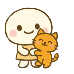 しろだんごと動物スタンプ