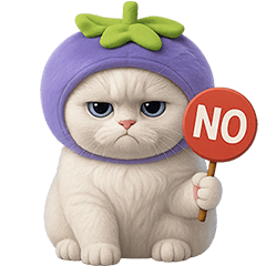 White Cat Mangosteen Hat (No Text)