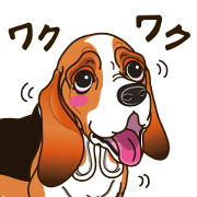 A sticker willingly. Basset Hound