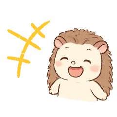 Cheerful hedgehog!