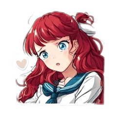 紅髮水手服少女