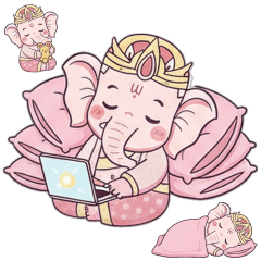 かわいい神話の神様みたいな象