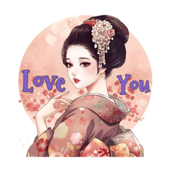 Kawaii Kimono Girls Stickers