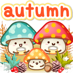 Natural design, large 3D autumn letter