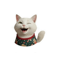 White cat and the team