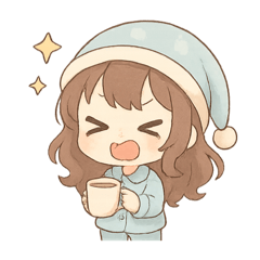 毎日使える♪カップを持った癒し系ガール