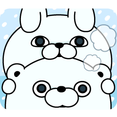 うさぎ&くま100% 冬の日常