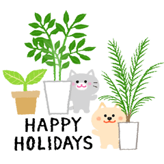 観葉植物と犬猫セット　修正版