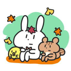 ばにーくんとこりす 秋