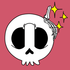 Moving. 074 Blinking skeletons Sticker.