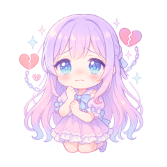 やみかわ♡ルナの感情文字無しスタンプ