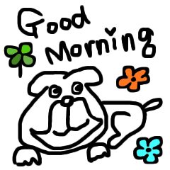 Surreal dog of the line drawing.