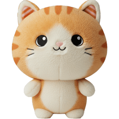 stuffed cat Sticker Japanese cat