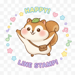 Cute Flying Squirrel Daily Life Stickers