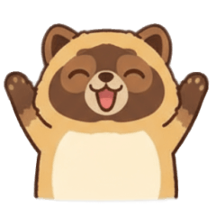 raccoon dog Sticker (Animals)