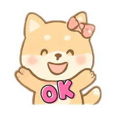 cute dog stamps  shibainu