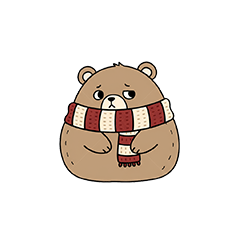 Worried Bear Stickers