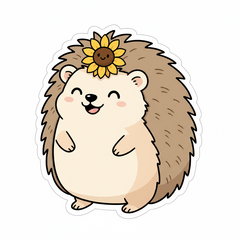 Sunflower Hedgehog Daily Stickers