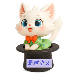 ピーチの文字スタンプ（繁体字）