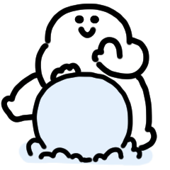 にっこりマンの冬 動くスタンプ